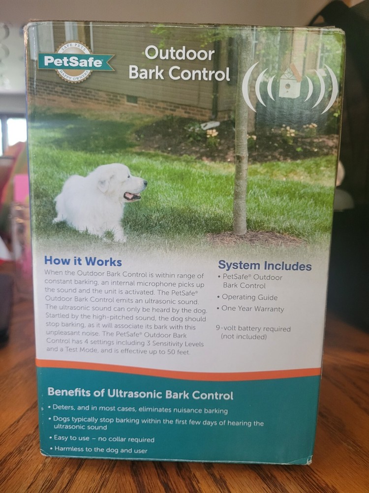 PetSafe Ultrasonic Outdoor Bark Control- Open Box