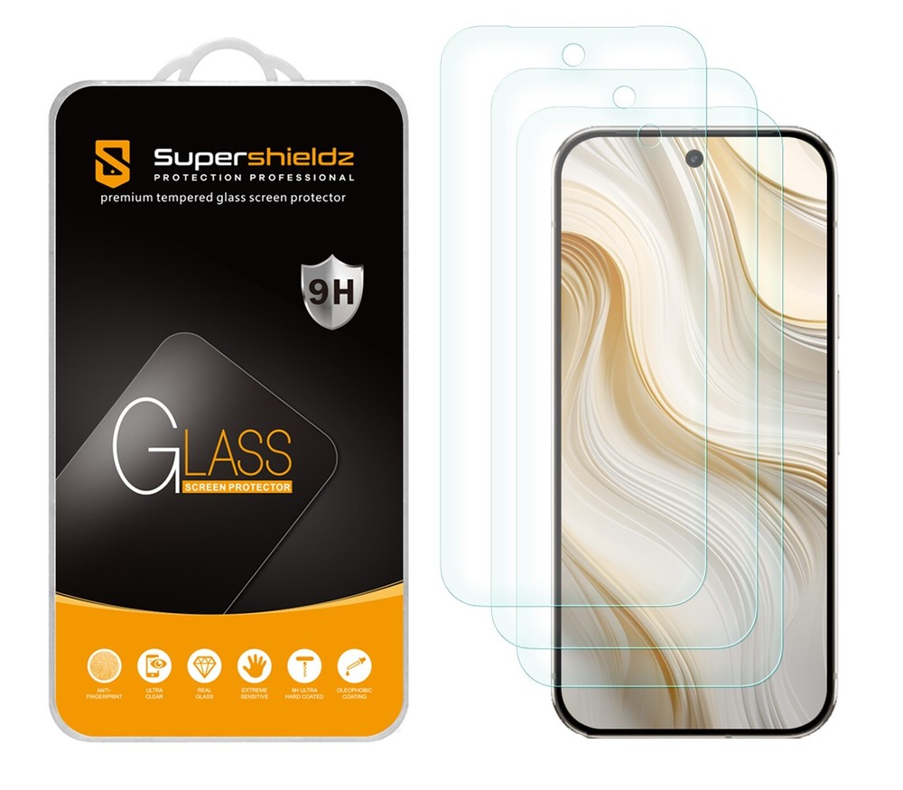 [3-Pack] Supershieldz Tempered Glass Screen Protector for Google Pixel 9a