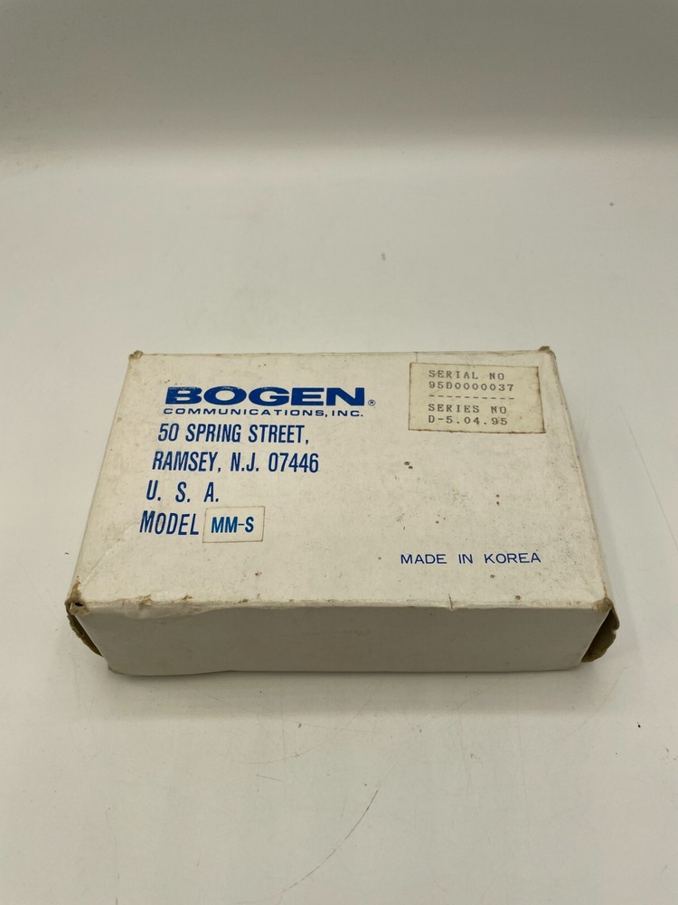 BOGEN COMMUNICATIONS MM-S, Microphone Preamp Module (NIB)