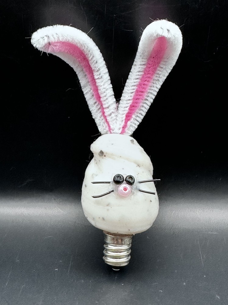 Silicone Easter Bunny Rabbit Lightbulb With Ears READ Untested