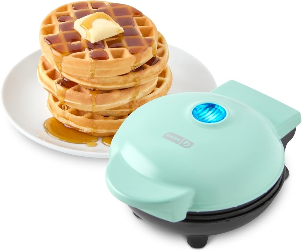 4" MINI NON STICK WAFFLE MAKER Electric Lightweight Quick Heat Surface Coating