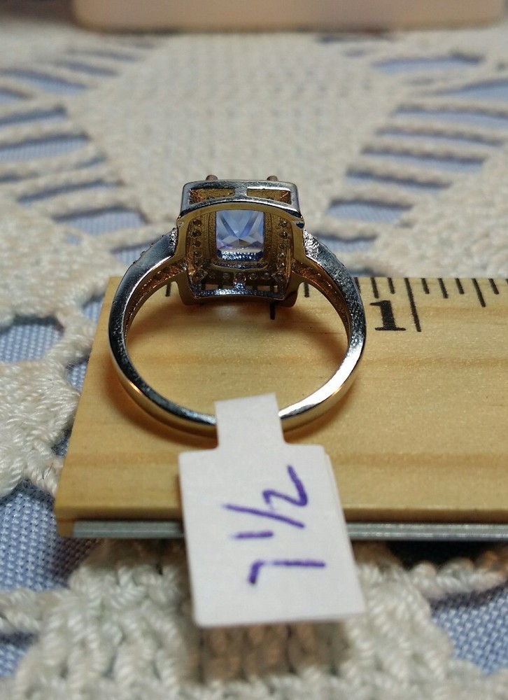 New Handcrafted Emerald Princess Ring Sterling Silver