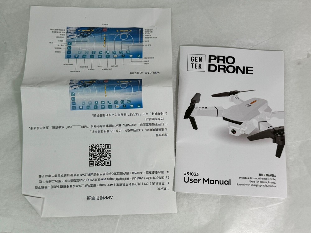 Gen Tek Pro Drone Camera Wireless Remote #31033 Tested Working