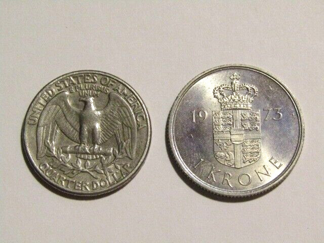 Denmark 1973 1 Krone unc Coin