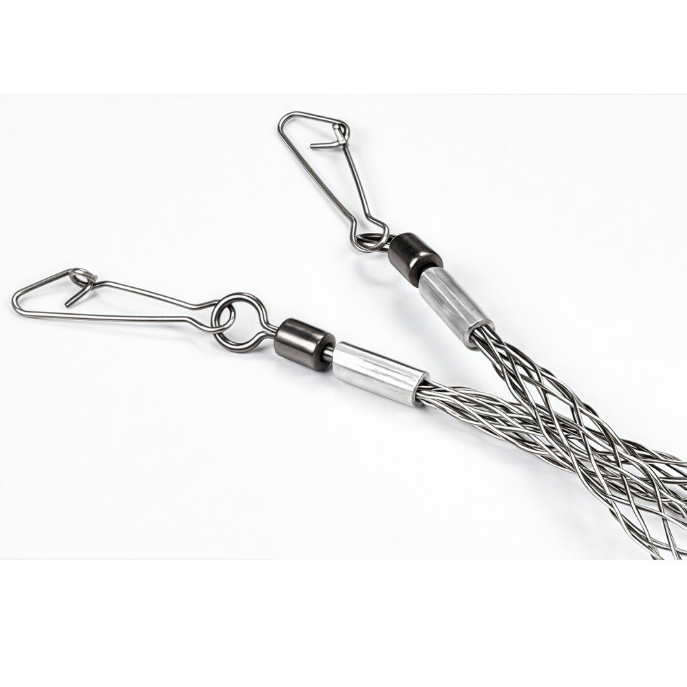 1/2" Galvanized Steel Cable Pulling Grip Wire Mesh Sock Conduit Strain Relief