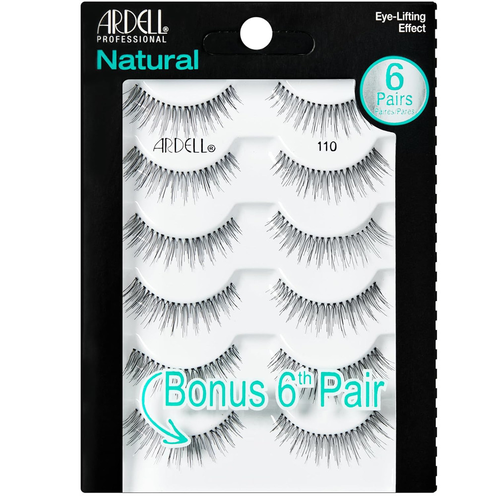 Ardell False Eyelashes Natural 110 Black, 5 Pairs per Pack