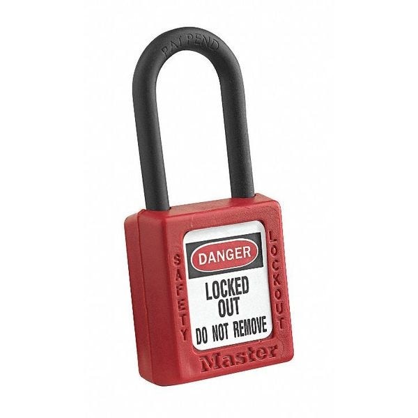Master Lock 406Grn Lockout Padlock, Keyed Different, Thermoplastic, Green, 1