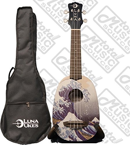 Luna Artistic Great Wave Soprano Uke w/Tuner & PC