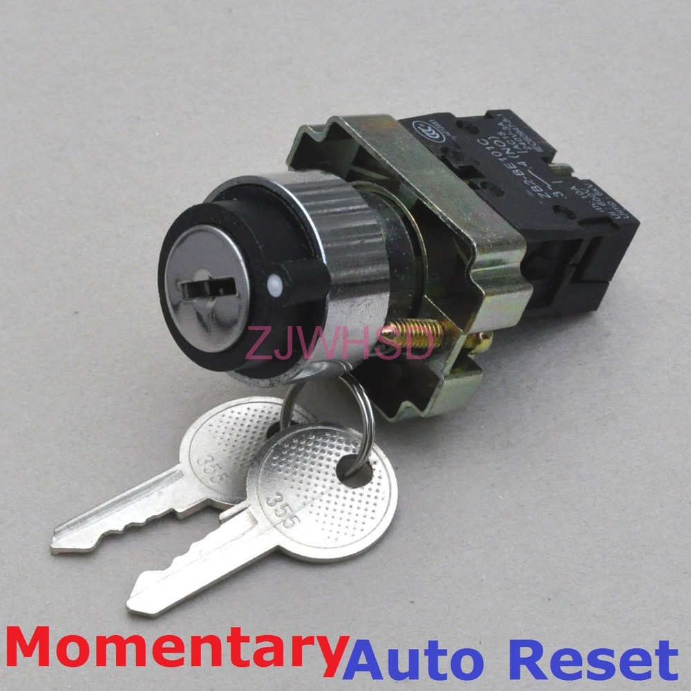 ON/OFF 2 (two) Position Selector Momentary Key Lock Rotary Switch / Auto Reset