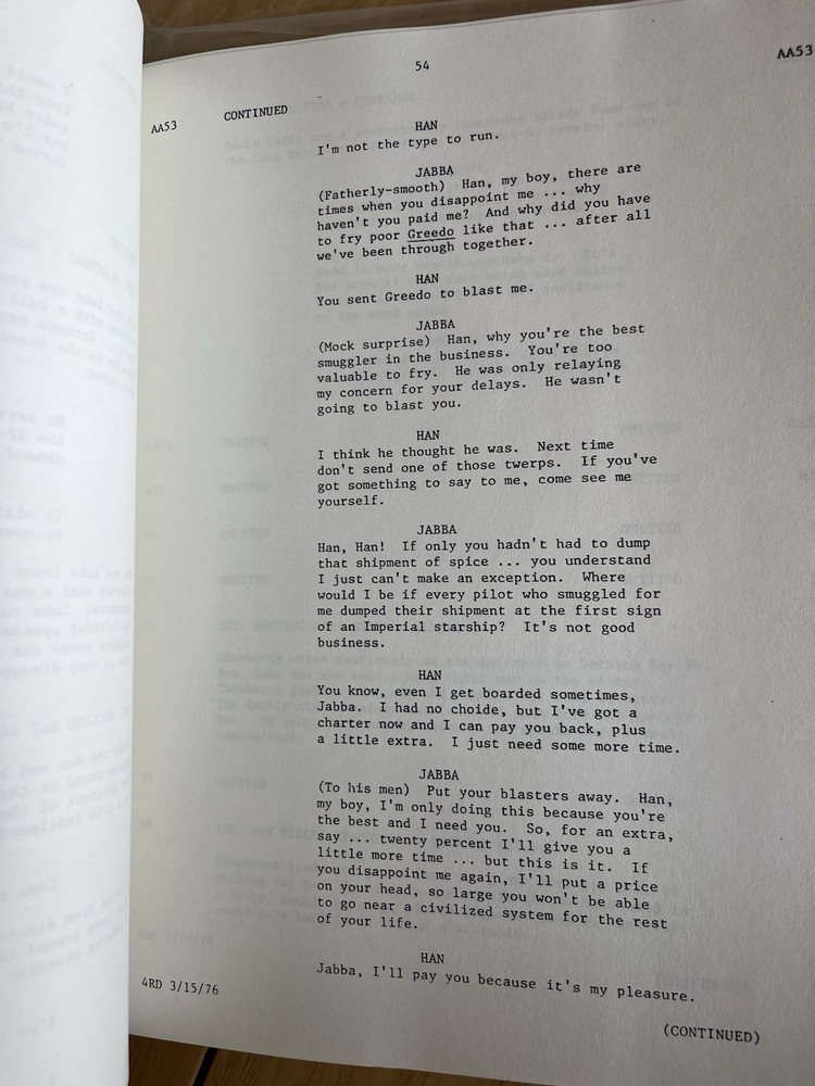STAR WARS Authentic Movie Script Revised 4th Draft 1976 Luke Starkiller Lucas