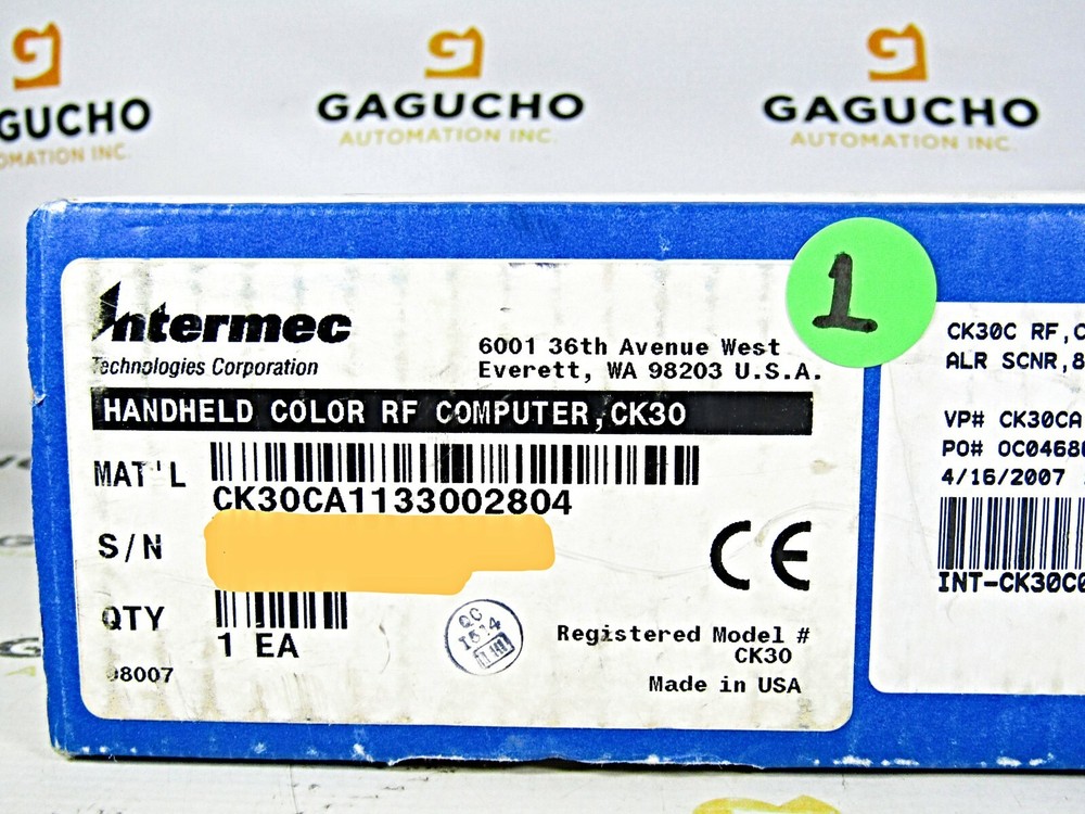 Intermec CK30 CK30CA1133002804 Color LCD CK30 Mobile Computer