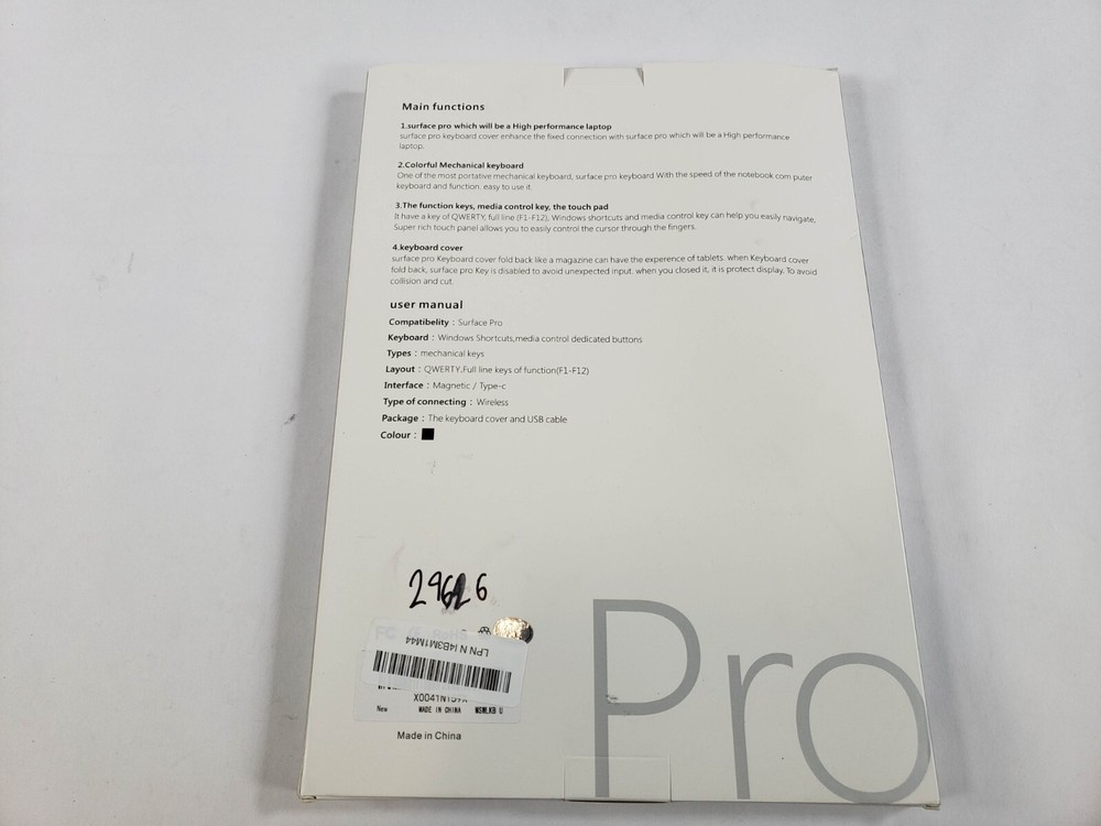 Wireless Keyboard Type Cover Trackpad Mouse Replacement Microsoft Surface Pro