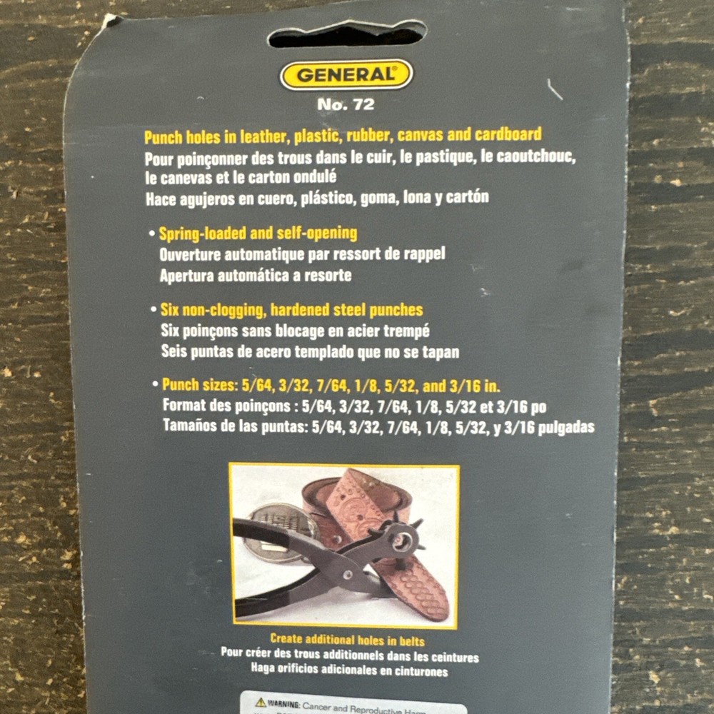 General Tools #72 Spring Tension Revolving Punch