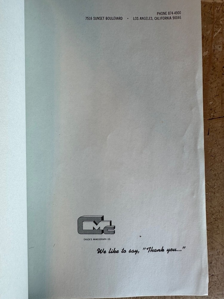 OPENING NIGHT TV SHOW SCRIPT HAND SIGNED GEORGE GOBEL PERSONAL