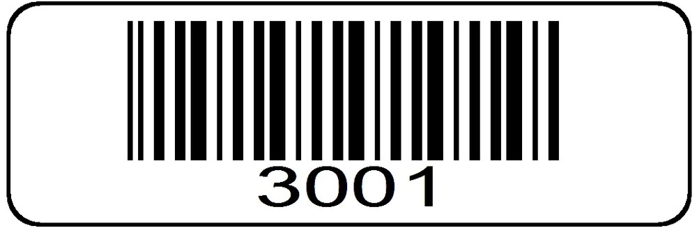 3001 - 4000 Serial Barcode Sequential Sticker Consecutive Number Label Set # 4