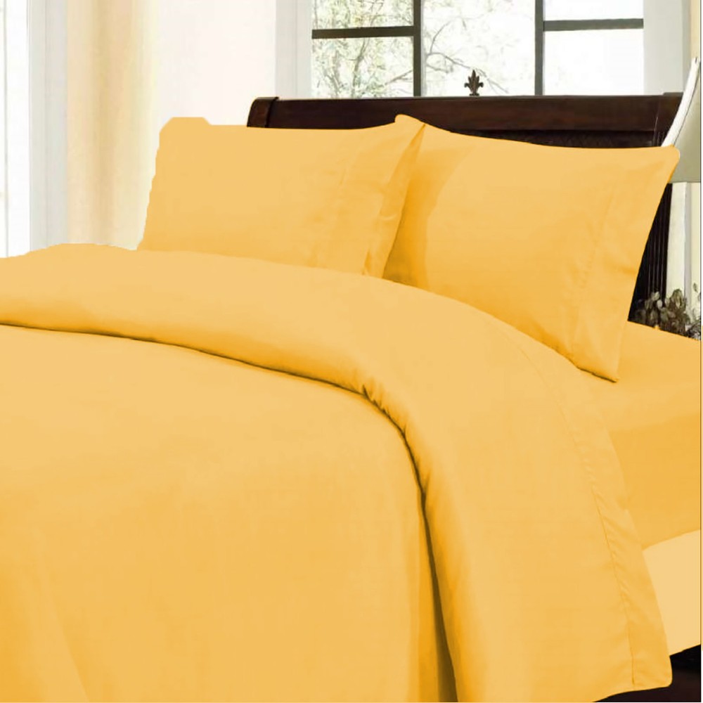 Soft Bedding 1000 - 1200 Thread Count Egyptian Cotton Gold Solid Select Item