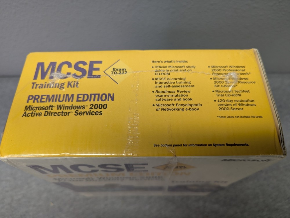 MCSE Exam 70-217 Microsoft Windows 2000 Active Directory Services - Sealed