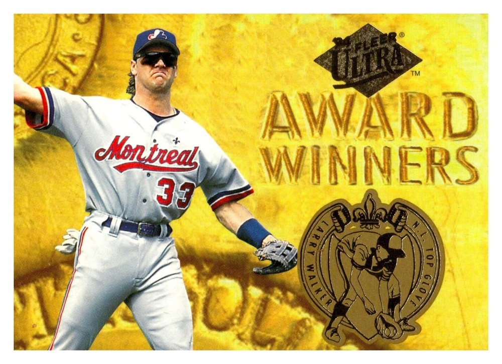 !!!     LARRY WALKER  FLEER ULTRA   INSERT  BASEBALL CARD $$