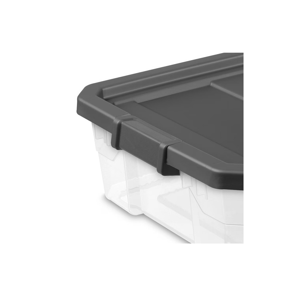 40 Quart Medium Stackable Storage Bin, Clear Plastic Underbed Storage Container