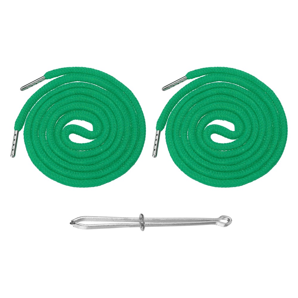 2 Pcs Hoodie Strings Drawstring Cords with Easy Threader (Grass Green)