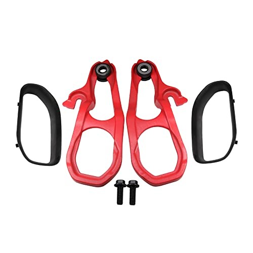 New Heavy Daty Front Car Tow Hooks Left & Right with Hardware Replacement Red