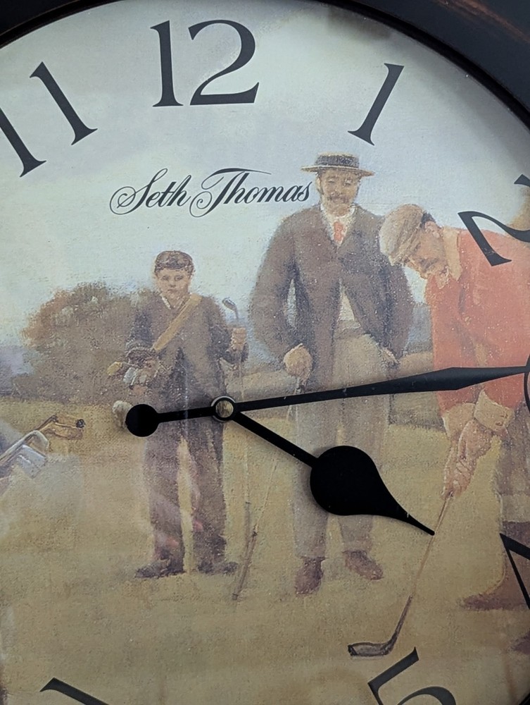Seth Thomas Golf Wall Clock/*Please Read Full Description.