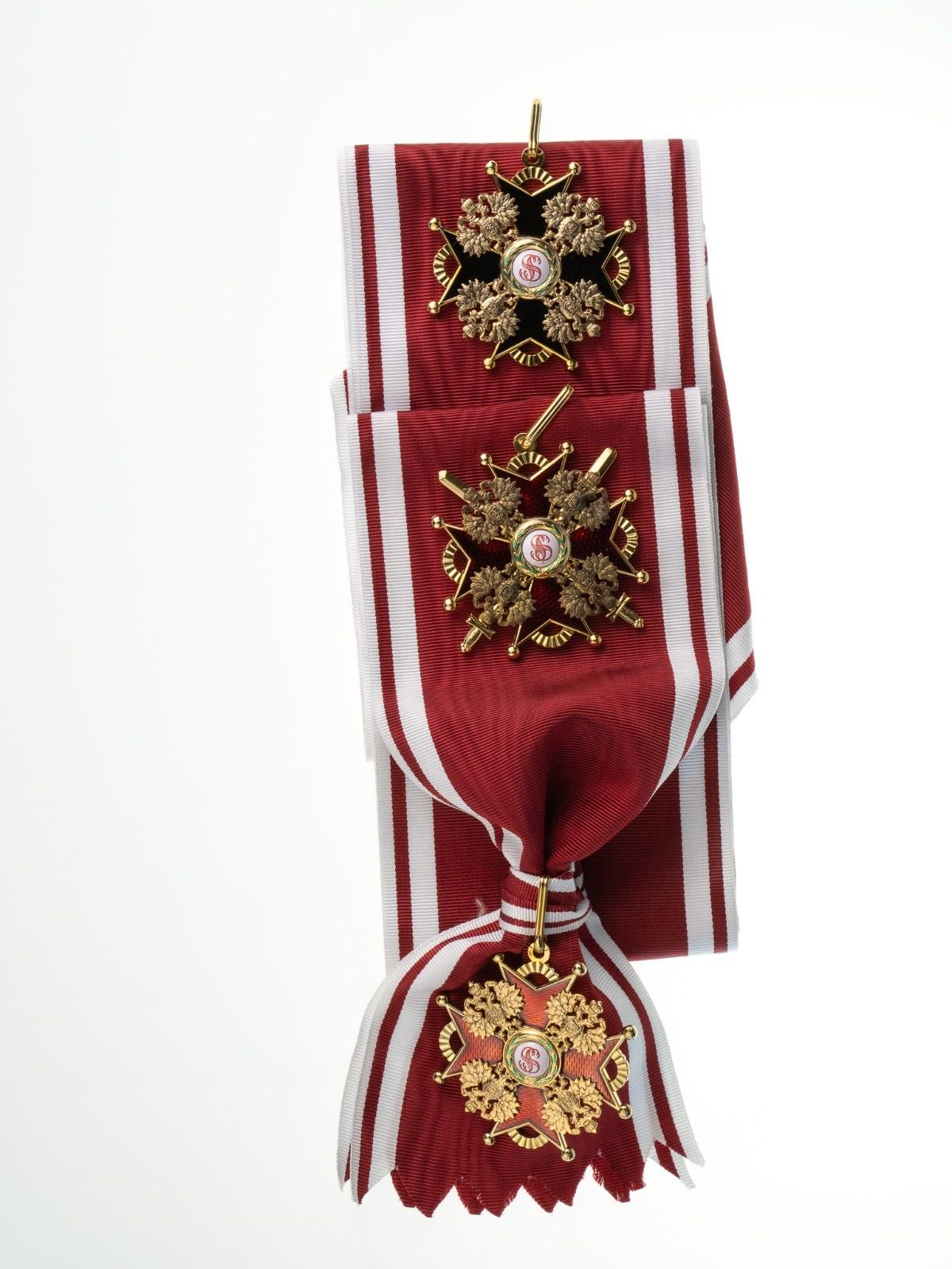 Order of St. Stanislaus 1st Cl. with sash. Russian Imperial award 1855 1917