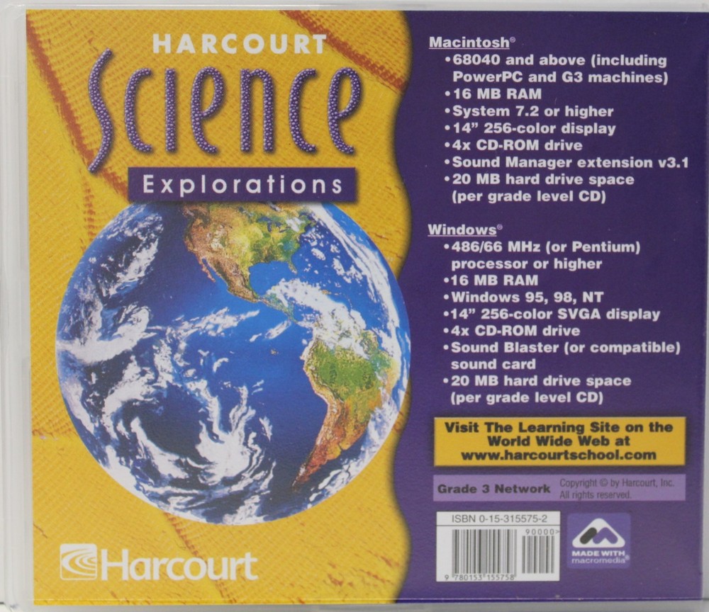 Harcourt Science Explorations Cd-ROM & Teacher Guide Package For Grade 3