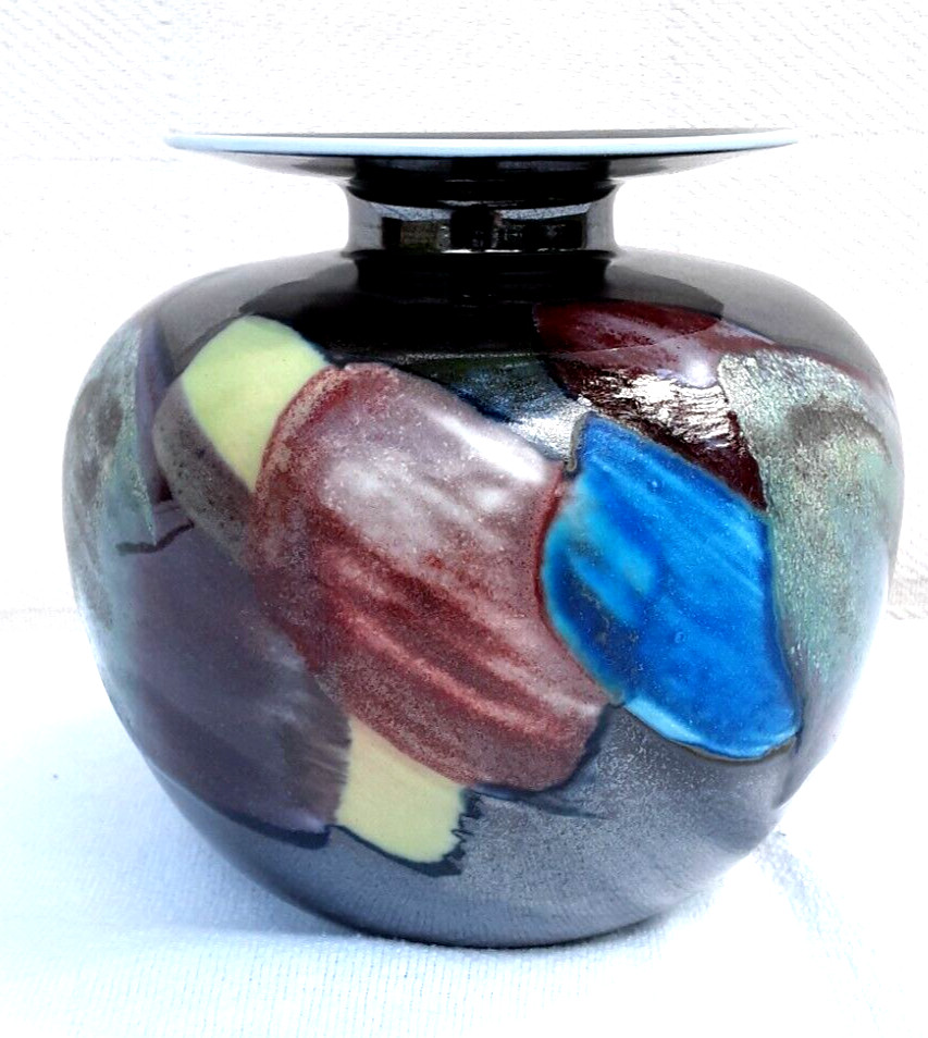 Studio Art Vase 5 1/4" tall signed MAR