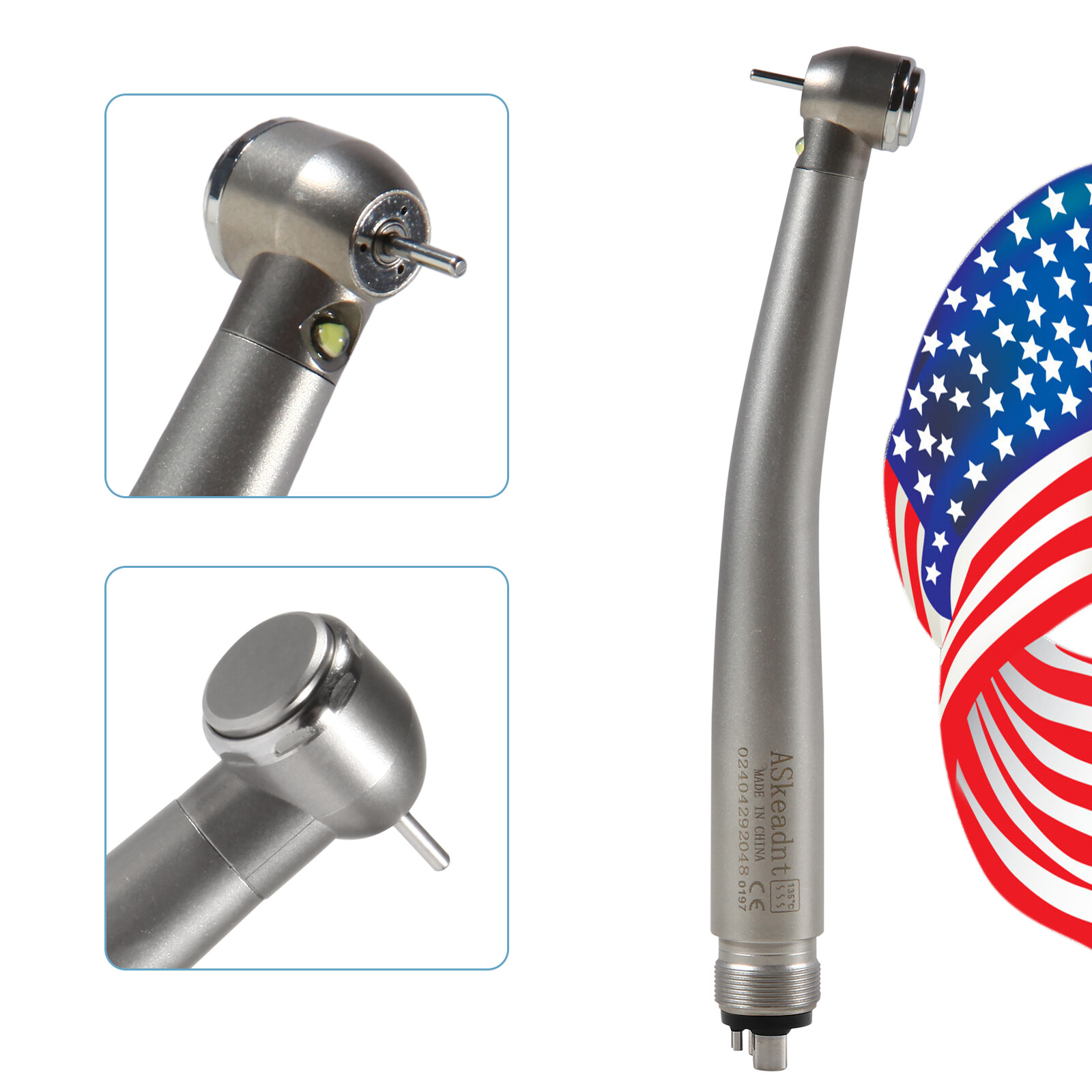 Estilo NSK Dental Pieza mano LED de alta velocidad Pana MAX EK LED 2/ 4Hole USA