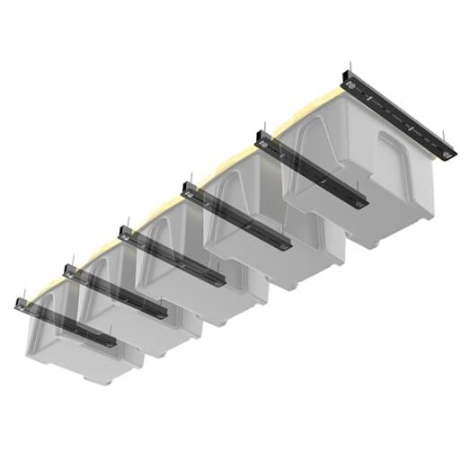 Garage Ceiling Bin Storage Rack, Adjustable Heavy Duty Overhead for 5 bins