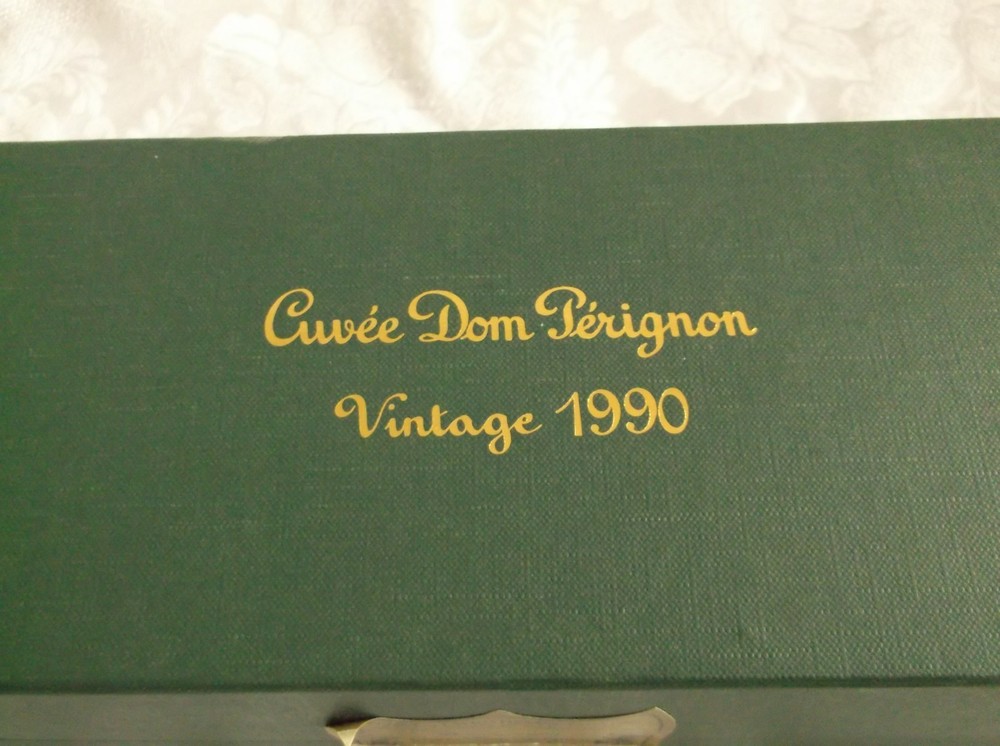 Cuvee Dom Perignon Vintage 1990 EMPTY Bottle with Original Box & Book
