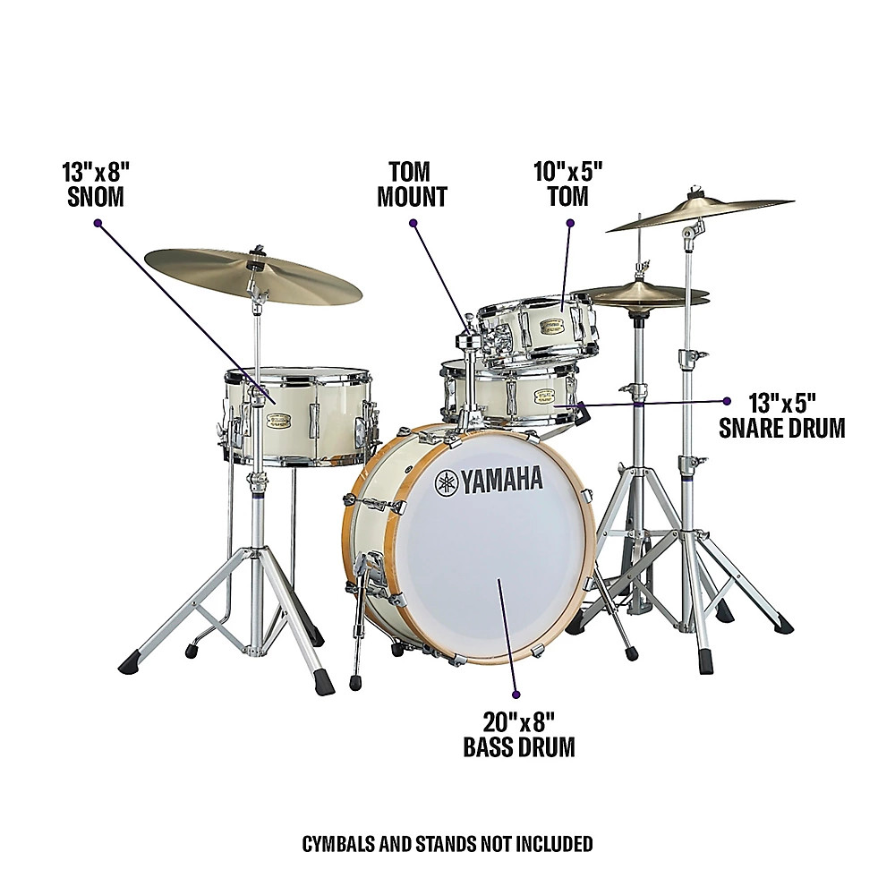 Yamaha Stage Custom Hip 4-Piece Shell Pack Classic White