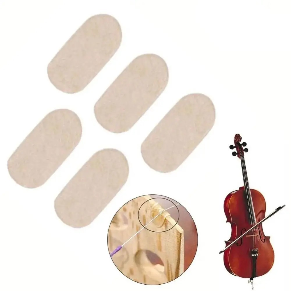 New 10pcs Cello Bridge Pad Protect E String Bridge Parchment Ion Pad