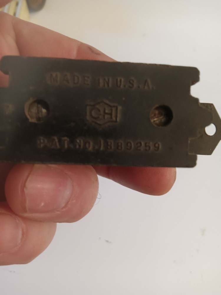 Vintage CH Two Position On Off Electric Switch With Locking Plate