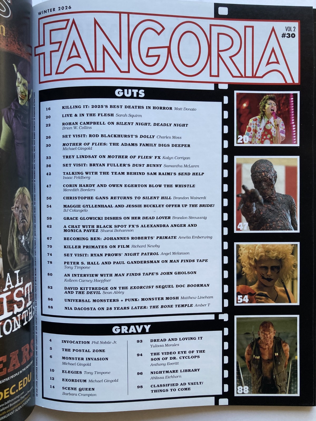 THE BRIDE! 2026 FANGORIA Magazine / SEND HELP / DUST BUNNY / WHISTLE / New