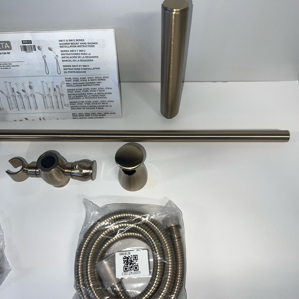 Delta 57085 Trinsic 1.75 GPM Single Function Hand Shower Package -Brushed Nickel
