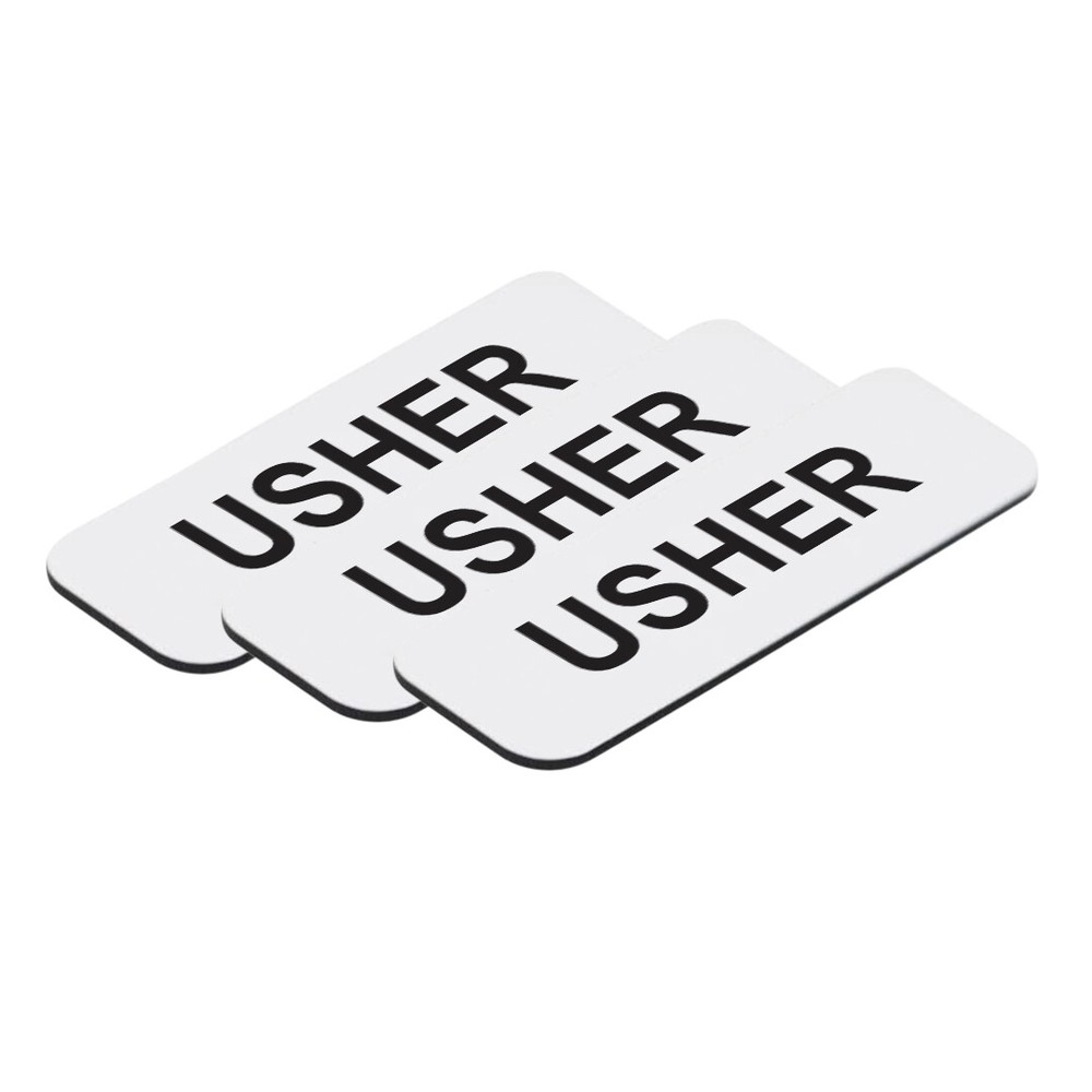 Usher Name Tag - Pack of 3