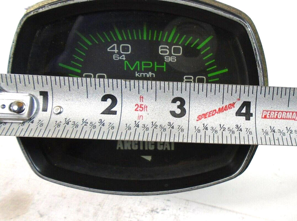 Arctic Cat Vintage Speedometer 100MPH Rectangular 2174 Miles Late 70's into 80's
