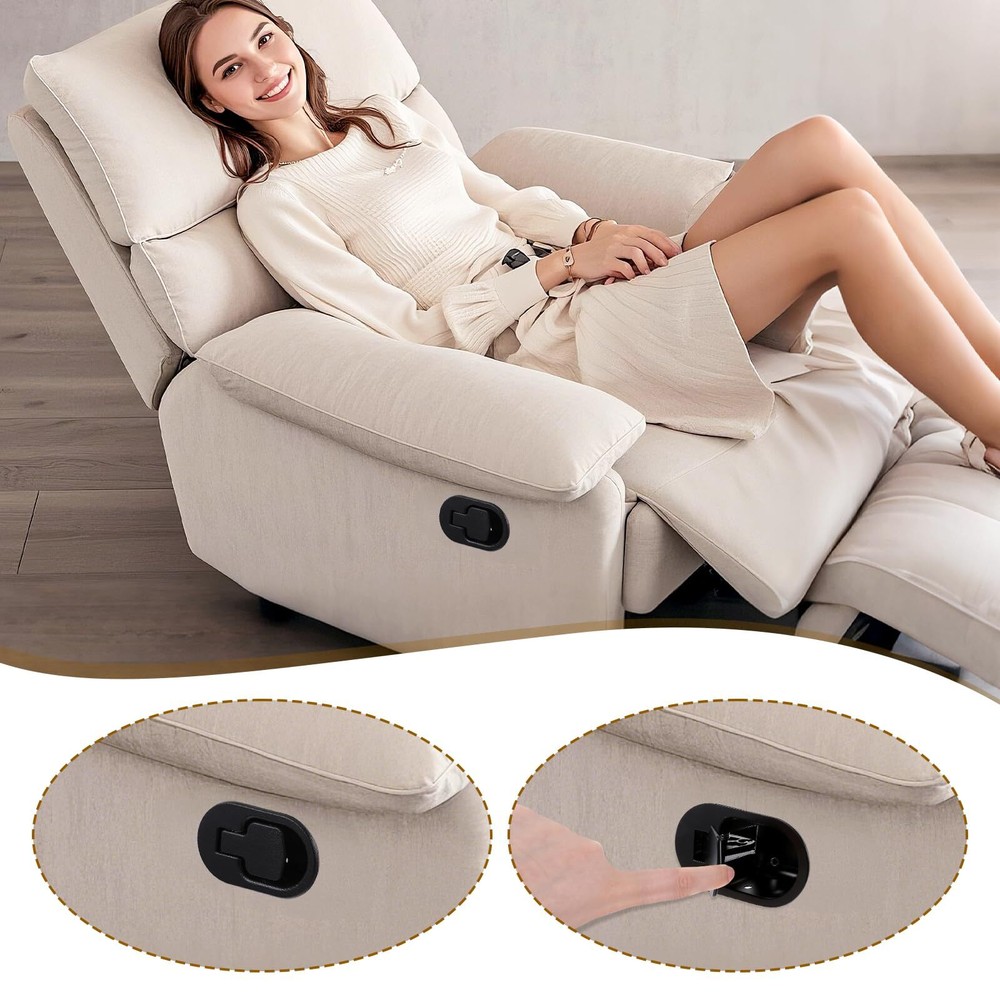 2 Set Recliner Handle Parts with Pull Cable Durable Recliner Release Pull Han...