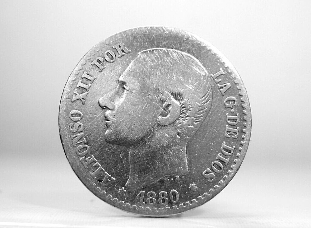SPAIN (Alfonso XII) 50 Centesimos 1880