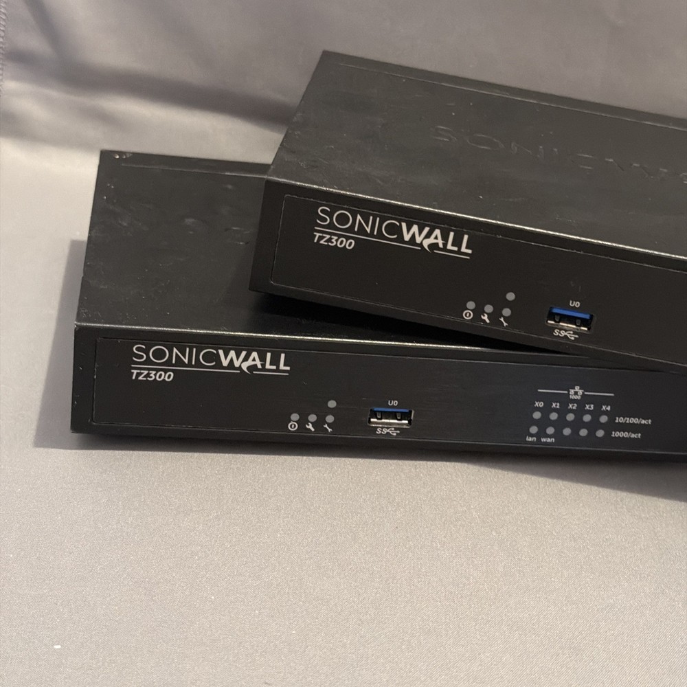 2 SonicWALL TZ300 Firewall Appliance APL28-0B4 Untested No Plug