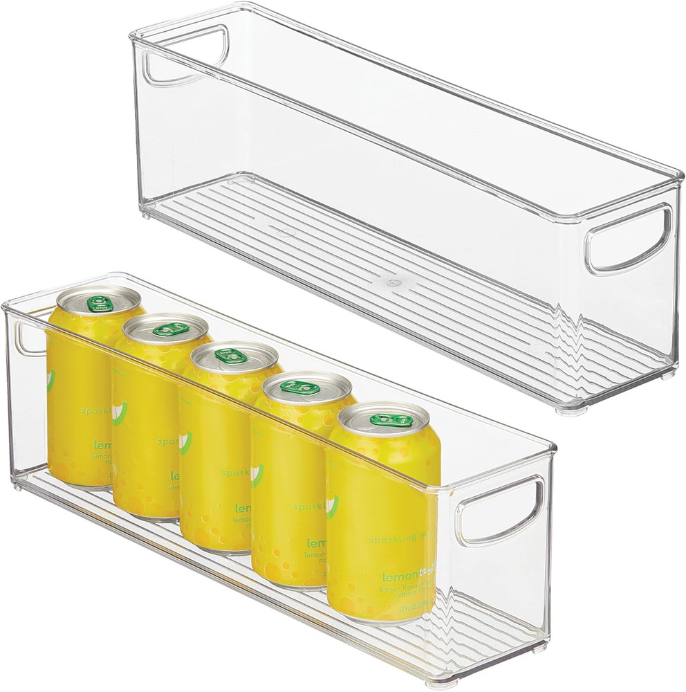 Interdesign  Plastic Stackable Pantry Bin - Storage Bin with Handles for Cabinet