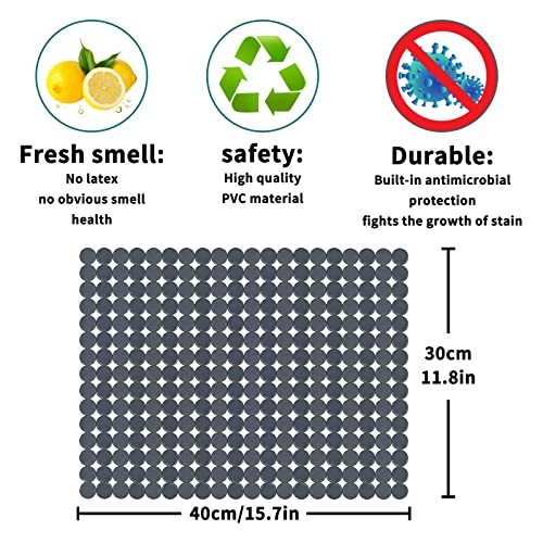 2Pack Kitchen Sink Mat for Stainless Steel/Ceramic Sinks, PVC Eco Solid Gray