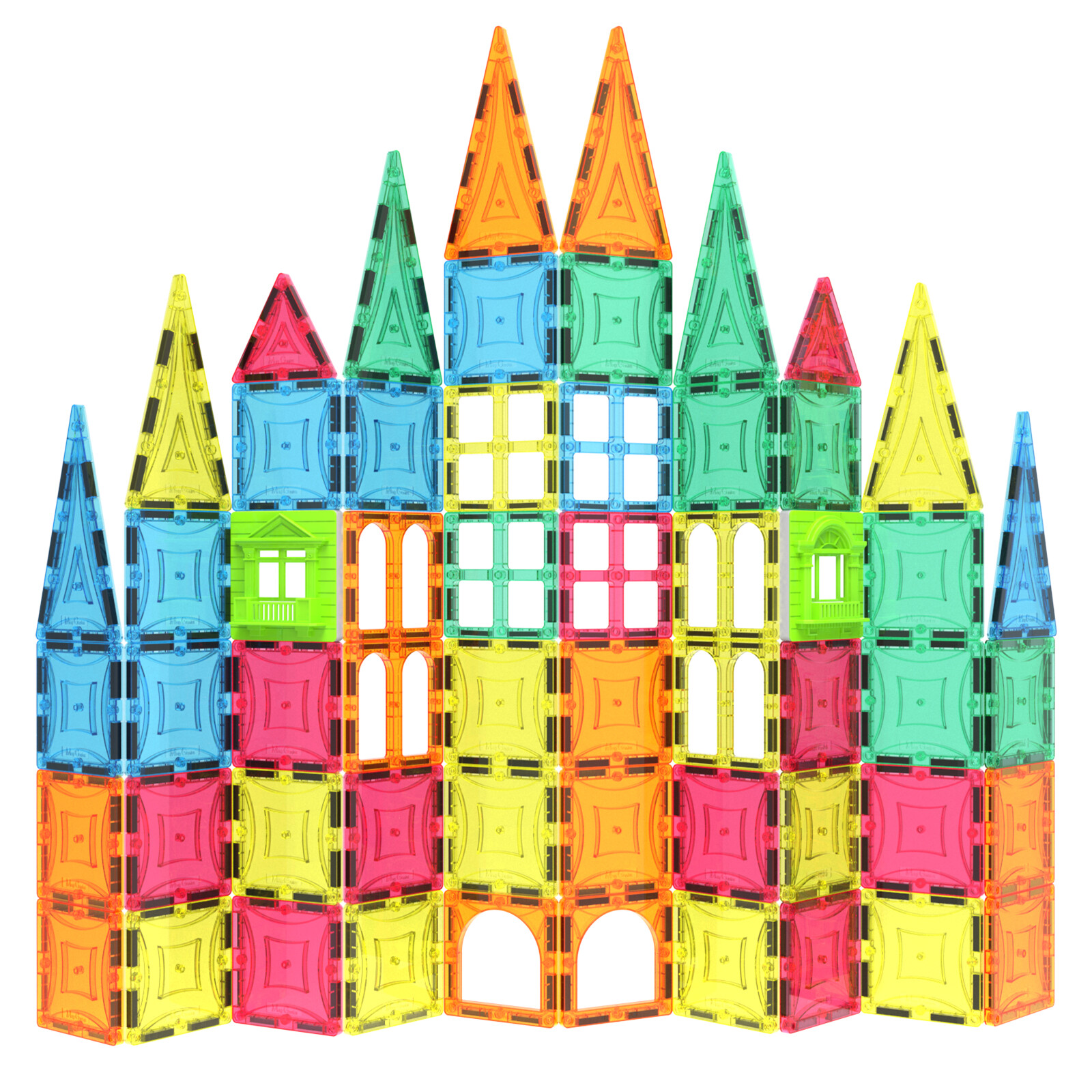 Magnet Tiles Mag-Genius Magnet Tiles 102 Piece Set And All New Magnet Kids NEW