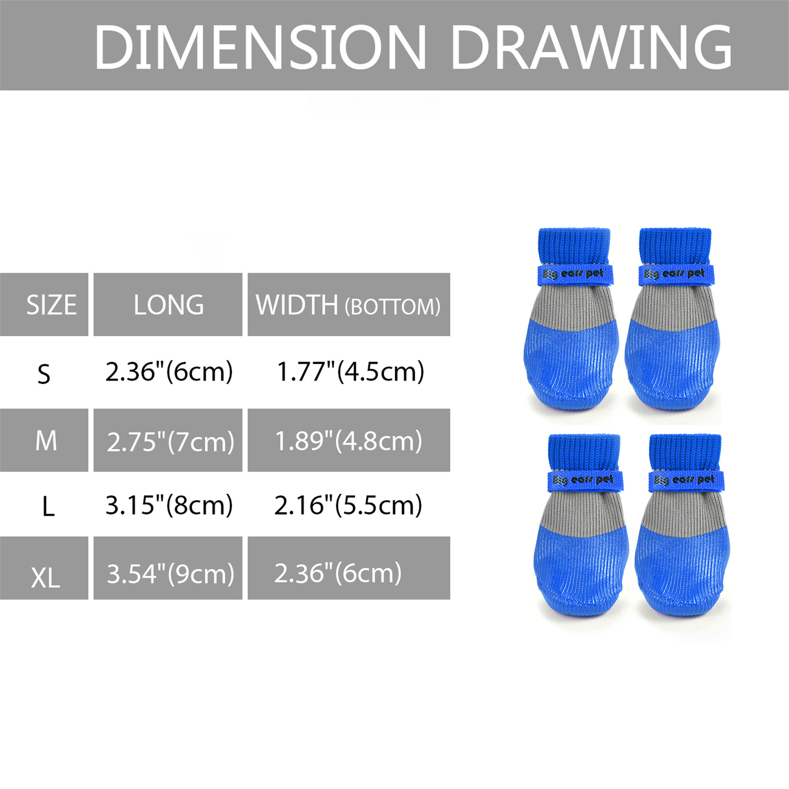 Outdoors Indoor Dog Socks Soft Rubber Anti-slip Dog Shoes Waterproof Strapped