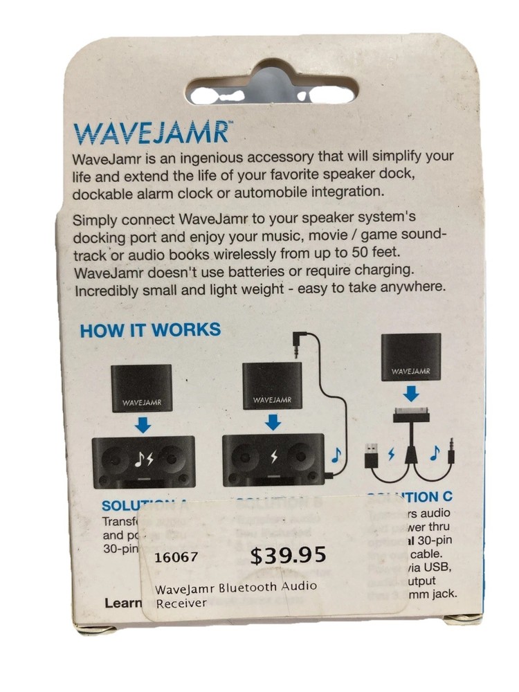 WAVEJAMR Bluetooth Wireless Audio Receiver 16226