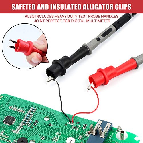 8Pcs Multimeter Test Leads Kit,Digital Multimeter Leads with Alligator Clips