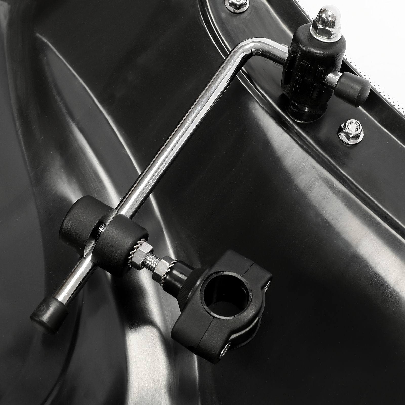 Universal Motorcycle Fairing Batwing Windshield w/Bracket For Harley Yamaha