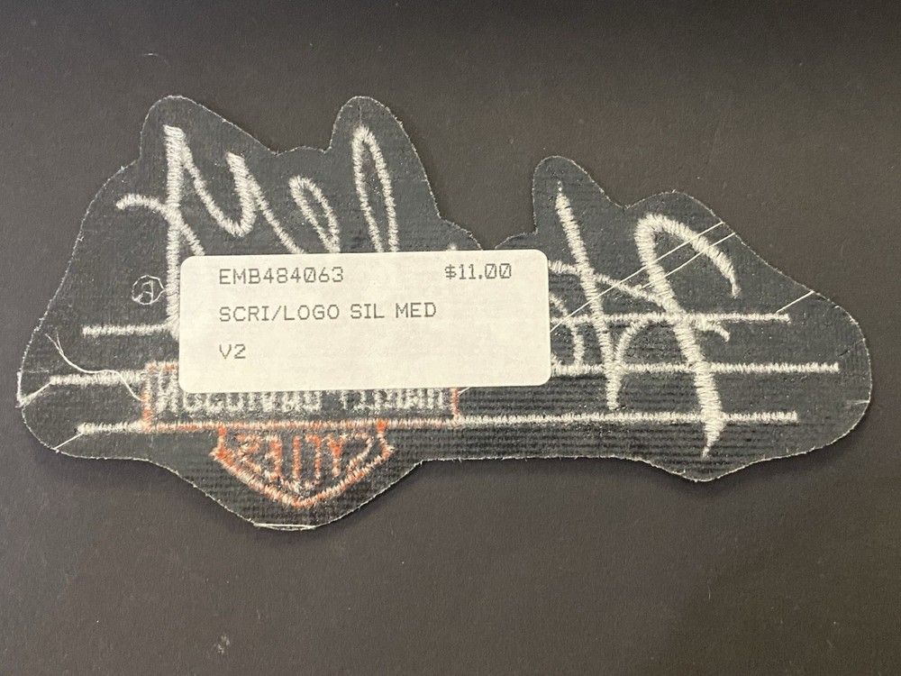 Harley Davidson Silver Harley Script Logo Bar & Shield Patch 5 1/2” X 3” New